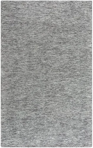 Rizzy Home Alora Decor Winston - Alfombra de área de 7 pies 9 pulgadas x 9 pies 9 pulgadas, color gris sólido, carbón/negro