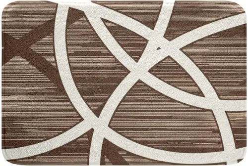 Miniatura 18 de Feelyou Beige Brown Bathroom Rugs Abstract Geometric Bath Mats Modern Art Bathroom Accessories Floor Doormats 16"x24" Soft Microfiber