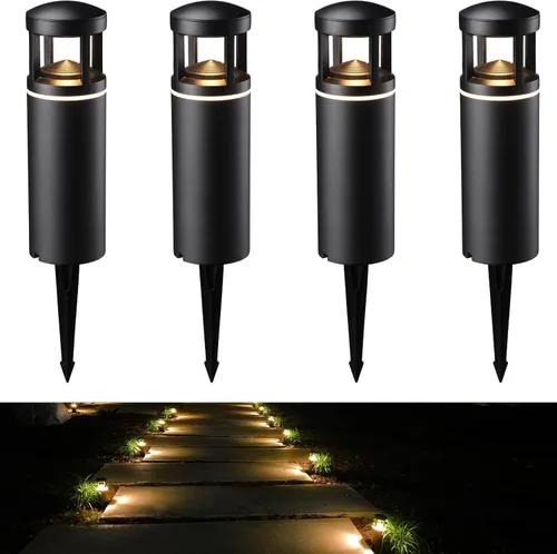 LEONLITE Luces de camino de bajo voltaje, luces LED de camino de 5 W, patrón de luz único, iluminación de paisaje al aire libre para entrada, 3000k