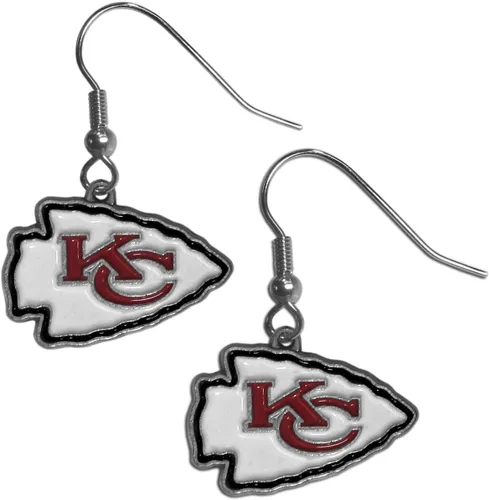 NFL Siskiyou Sports - Aretes colgantes Kansas City Chiefs para mujer, talla única, color del equipo