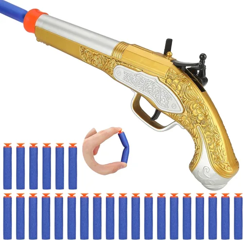 Miniatura 8 de Juguete de espuma pirata pirata para niños de 3 a 5 años, pistola pirata con 20 dardos de espuma suave, accesorio de disfraz de pirata de Halloween