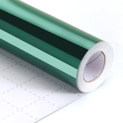 Papel de regalo de Navidad verde oscuro, papel brillante metálico de color sólido de 17 pulgadas x 33 pies, rollo de papel de regalo para