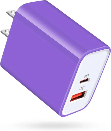 Miniatura 8 de Bloque de cargador USB C, cargador de pared PD de doble puerto de 20 W para iPhone 15 Pro Max/14/13/12/11/Pro/Max, adaptador de enchufe de pared