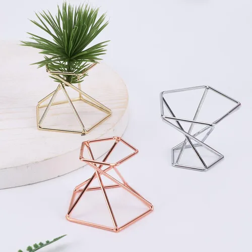 Miniatura 3 de Paquete de 6 soportes para plantas de aire, estantes de alambre de metal para plantas, contenedor Tillandsia para plantas de aire, decoración