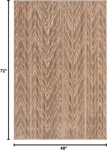 Miniatura 2 de SAFAVIEH Infinity Collection INF588V - Alfombra decorativa, 4 x 6 pies, color gris pardo y beige, no desprende pelusa y de fácil cuidado, ideal