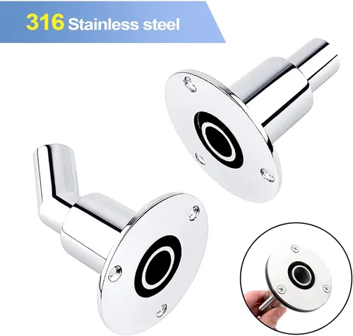 Miniatura 4 de Piel de escape de acero inoxidable 316 a través del casco, 10 piezas, montaje de accesorios de tubo de tubo de 0.866 in/8.66 pulgadas