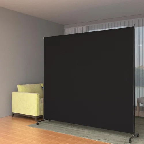 Miniatura 10 de Divisor de habitación/pantalla de privacidad de un solo panel con ruedas giratorias y frenos, partición elegante y versátil para el hogar, oficina