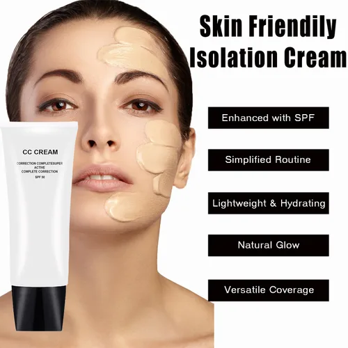 Miniatura 3 de CC Cream Ajuste del tono de piel para piel madura, corrección completa súper activa, ligera, hidratante, SPF 50, 1.0 fl oz (natural, 1.0 fl oz)