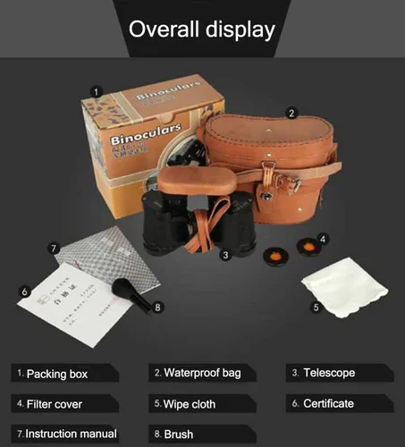 Miniatura 7 de Telescopio Binoculares para Exteriores Telescopio de Metal Militar HD Alta Potencia Visión Nocturna Profesional Bak4 Prisma Lente Fmc Impermeable