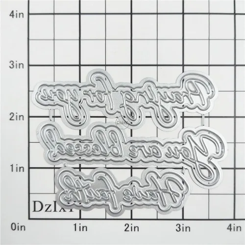 Miniatura 2 de DzIxY Palabras orando por ti Troqueles de corte de metal para hacer tarjetas, kit de papel de gofrado, troqueles, plantillas de máquina de álbumes 60
