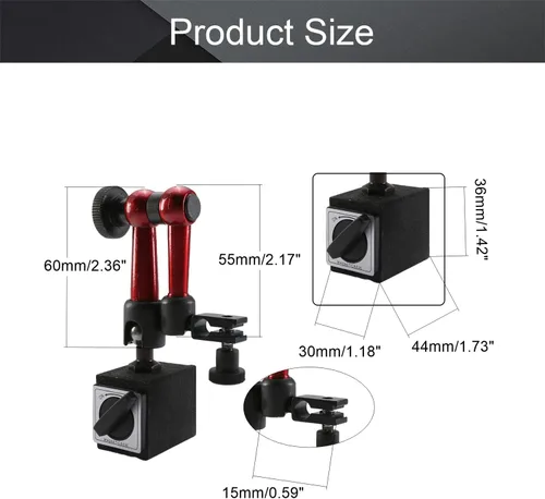 Miniatura 2 de Othmro Titular Base Magnética Ajustable Metal Prueba Indicador Titular Digital Nivel 1pcs