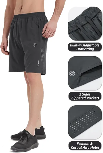 Miniatura 3 de Pantalones cortos deportivos para hombre, pantalones cortos de entrenamiento para correr, tenis, gimnasio, 5, 7, 9 pulgadas, cómodos, ligeros, 3
