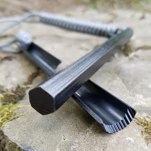 Miniatura 2 de Hexalite Ferro Rod y FireWick Kit de yesca Varilla ferro hexagonal extra grande de 1/2 x 6 pulgadas de largo Incluye Tinder FireWick Paquete