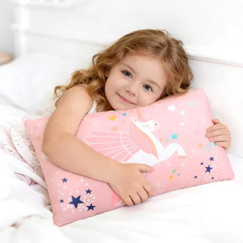 Miniatura 2 de UOMNY Fundas de almohada para niños pequeños para almohadas de 13X18 12x16 14x19 Funda de almohada de unicornio para niñas Paquete de 2 Fundas