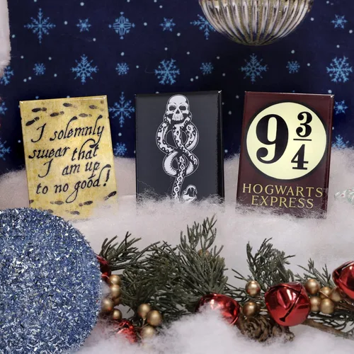 Miniatura 7 de Ata-Boy Paquete de Navidad con imán de Harry Potter, imán de juramento solemne