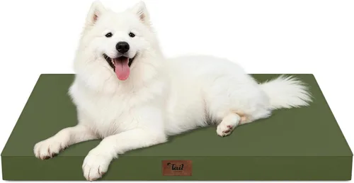 Miniatura 64 de Cama ortopédica de felpa para perros y cachorros medianos, camas impermeables para perros de 30 x 20 pulgadas con funda extraíble lavable, tapete