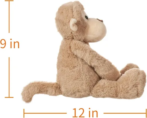 Miniatura 8 de Apricot Lamb Juguetes de Peluche Mono Marrón Claro Animal de Peluche Suave y Tierno Perfecto para Niños (Mono Marrón Claro, 9 Pulgadas)