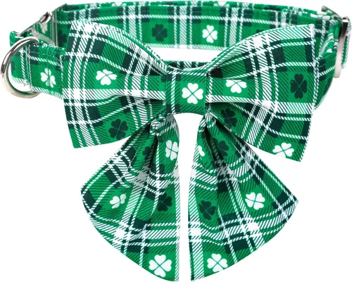 Miniatura 14 de Lionet Paws Collar de Pascua para perro con pajarita, collar de conejo con hebilla de metal para perros, collar ajustable y cómodo para perros