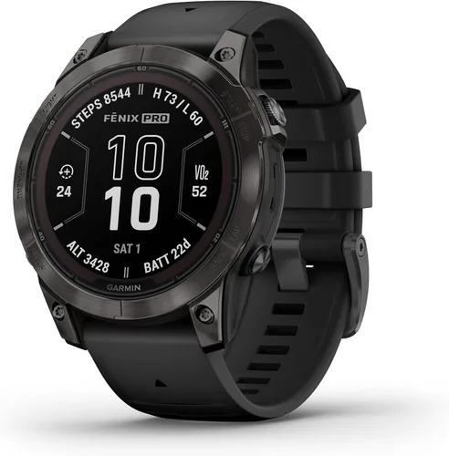 Miniatura 10 de Garmin fēnix 7X Pro Sapphire Solar, reloj inteligente GPS multideportivo, linterna integrada, capacidad de carga solar, gris niebla/naranja brasa