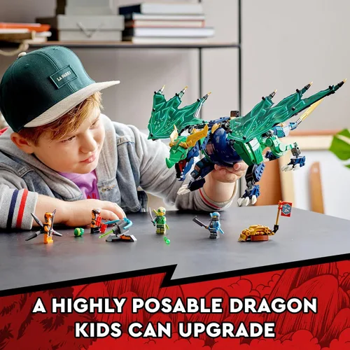 Miniatura 2 de LEGO NINJAGO - Juguete de dragón legendario de Lloyd's, 71766 con figuras de serpiente y minifigura NYA, serie coleccionable de bandera de misión