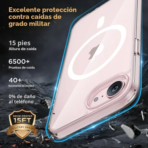Miniatura 5 de Miracase Funda diseñada para iPhone SE 2022/SE 2020/7/8, funda multicolor de silicona a prueba de golpes (rojo)