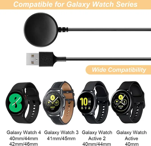 Miniatura 2 de Cargador para Samsung Galaxy Watch 4/4Classic/3/Active 2/Active, cable de carga USB de repuesto para Galaxy Watch 4 Classic/3/Active 2/Active