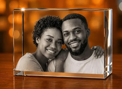 Miniatura 18 de Regalos de foto 3D de cristal personalizados con láser grabados en 3D, marcos de foto personalizados de cristal para aniversario, cumpleaños, boda