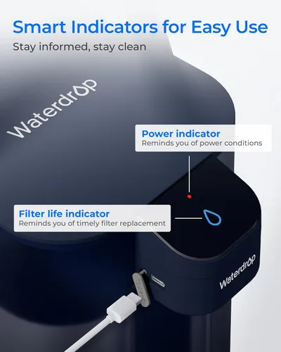 Miniatura 6 de Waterdrop ED61B Dispensador de filtro de agua, jarra de agua recargable de 200 galones, sistema instantáneo de encimera de 15 tazas, eficiencia