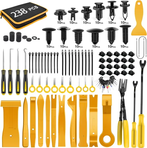 Miniatura 11 de GOOACC - Kit de 240 clips de retención a presión para automóvil, remaches de plástico y sujetadores, clips para guardabarros, paneles y tapicería