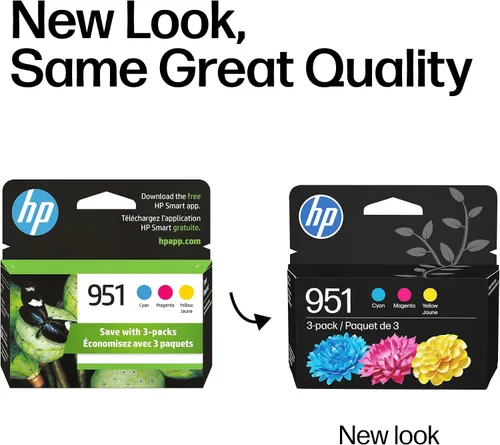 Miniatura 3 de 3 cartuchos HP 951 cyan, magenta y amarillo originales (CR314FN)