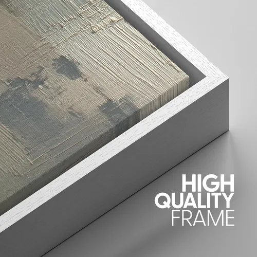 Miniatura 89 de SIGNWIN Lienzo enmarcado para pared, arte con pinceladas de flujo neutro en tonos beige abstractos, ilustraciones, arte moderno, decorativo
