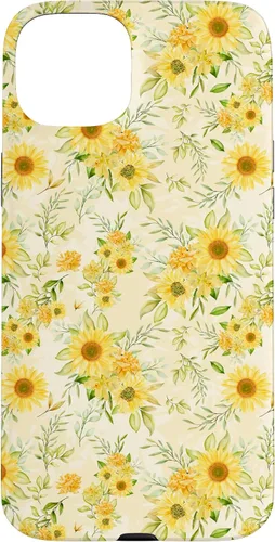 Miniatura 9 de Cute Sunflower Pattern Yellow Pastel Flower Case for iPhone 16