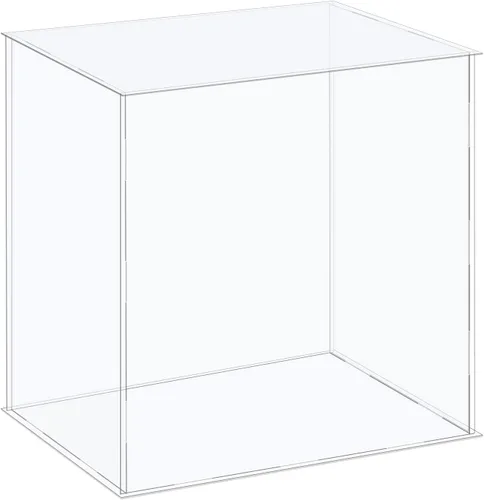 Miniatura 22 de MECCANIXITY Vitrina de acrílico Caja de plástico Caja de almacenamiento de cubo transparente Ensamble escaparate de 14.1 x 12.2 x 10.2 pulgadas