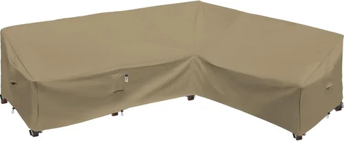Miniatura 38 de Funda de Sofá Seccional de Servicio Pesado para Exteriores, Fundas Impermeables 600D para Sofá Seccional de Patio, Funda para Muebles de Jardín