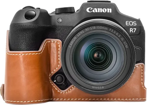 Miniatura 10 de Rieibi EOS R7 Quality PU Leather Half Case - Agarre para cámara sin espejo Canon EOS R7 - Negro