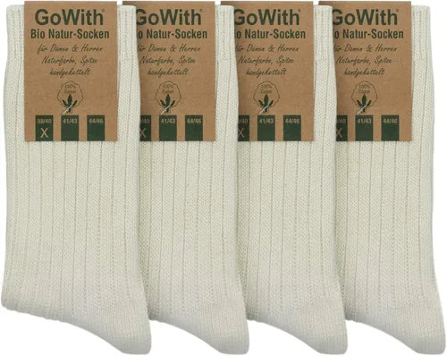 Miniatura 3 de GoWith 4-5 pares de calcetines unisex naturales 97% algodón, cómodos, cómodos, transpirables, sin costuras, calcetines casuales para hombres