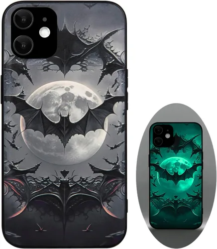 Miniatura 33 de X spirit Funda de teléfono de calavera para iPhone 13, dedo medio, diseño gótico luminoso de esqueleto genial oscuro y con estilo emo, estilo rock n