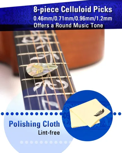 Miniatura 6 de Stage Rocker Guitar Accessories Gift Box for Acoustic and Electric Guitars, 5-in-1 Essential Gift