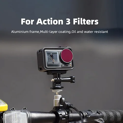 Miniatura 2 de Juego de filtros ND compatibles con DJI Osmo Action 3 Cámara, ND8, ND16, ND32 ND64 Filtro ND Variable Lente Obturador Filtro de Buceo Accesorio