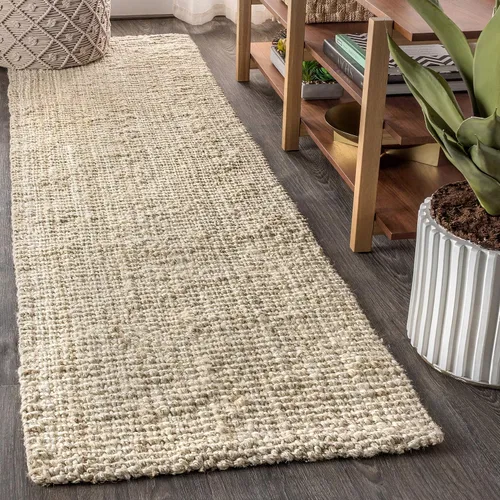 Miniatura 11 de Eyely FRN102C-2 - Alfombra de pasillo de fibra natural tejida a mano de yute grueso para interiores, bohemia; rústica; vintage, dormitorio, cocina