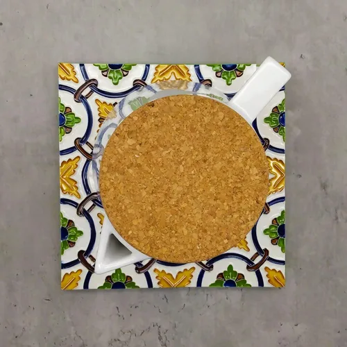 Miniatura 3 de Salvamanteles cuadrados de azulejos de cerámica portuguesa pintados a mano hecho en Portugal (TG8)
