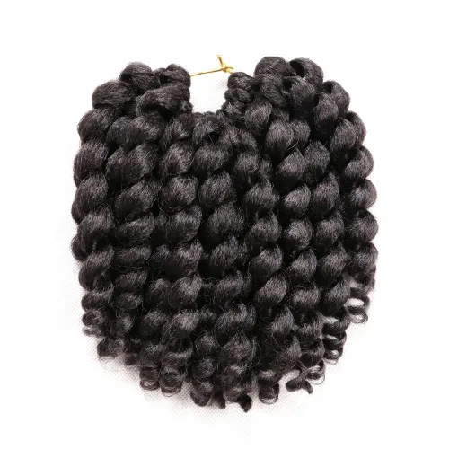 Miniatura 10 de Cabello de ganchillo Jamaicano Bounce, paquete de 4 paquetes de 6 pulgadas, varita de pelo rizado de ganchillo para mujeres negras