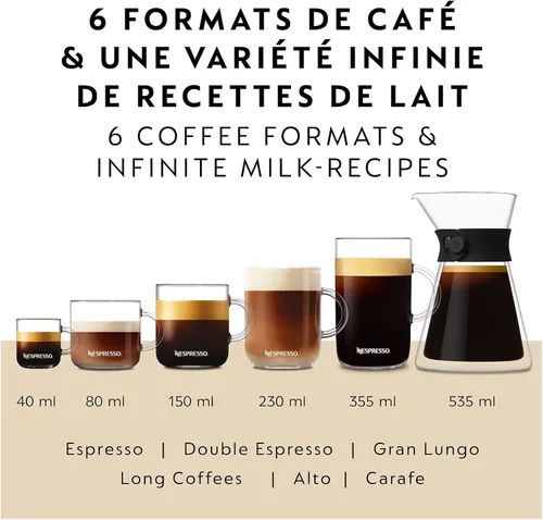 Miniatura 9 de Nespresso Vertuo Creatista - Cafetera de café y espresso de Breville, acero inoxidable negro