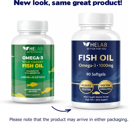 Miniatura 10 de Suplemento de aceite de pescado Omega 3 (90 unidades) Aceite de pescado omega3 capturado en la naturaleza, alto EPA DHA, rico en ácidos grasos