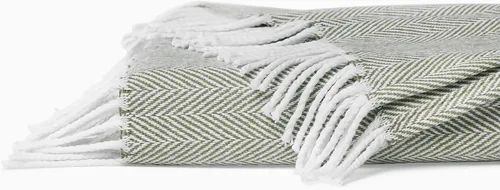 Miniatura 19 de Sferra Celine Herringbone, manta 100% algodón, color aguamarina