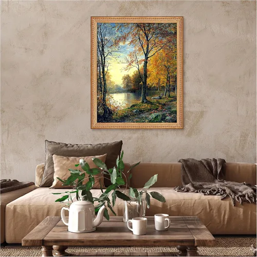 Miniatura 404 de A&T ARTWORK Campo de trigo con cipreses de Van Gogh Las reproducciones de arte clásico mundial, impresiones en lienzo giclée para decoración