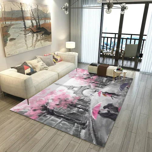 Miniatura 29 de Tapete de 2 x 3 pies con lazo rosa, bonito tapete de coqueta con moño, moderno y estético, tapete pequeño lavable para entrada, patio, dormitorio