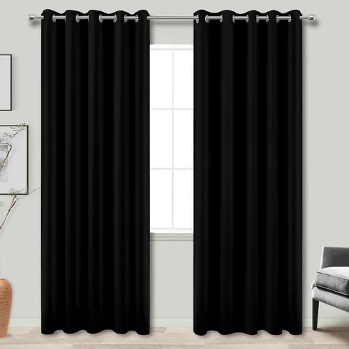 Miniatura 138 de Cortinas opacas de 72 pulgadas extra anchas para dormitorio, puerta corrediza de vidrio y patio, 2 paneles con ojales para oscurecer ventana grande