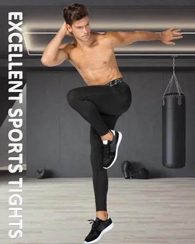 Miniatura 20 de SPVISE Pantalones de compresión para hombre, leggings para deportes, gimnasio, mallas atléticas frescas y secas, capa base para correr, fútbol