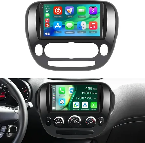 Miniatura 9 de Radio de coche WiFi de 5 GHz para Kia Soul 2014 2015 2016 2017 (A/C manual): [2G+64G] Actualización de pantalla táctil de 9 pulgadas para Kia Soul